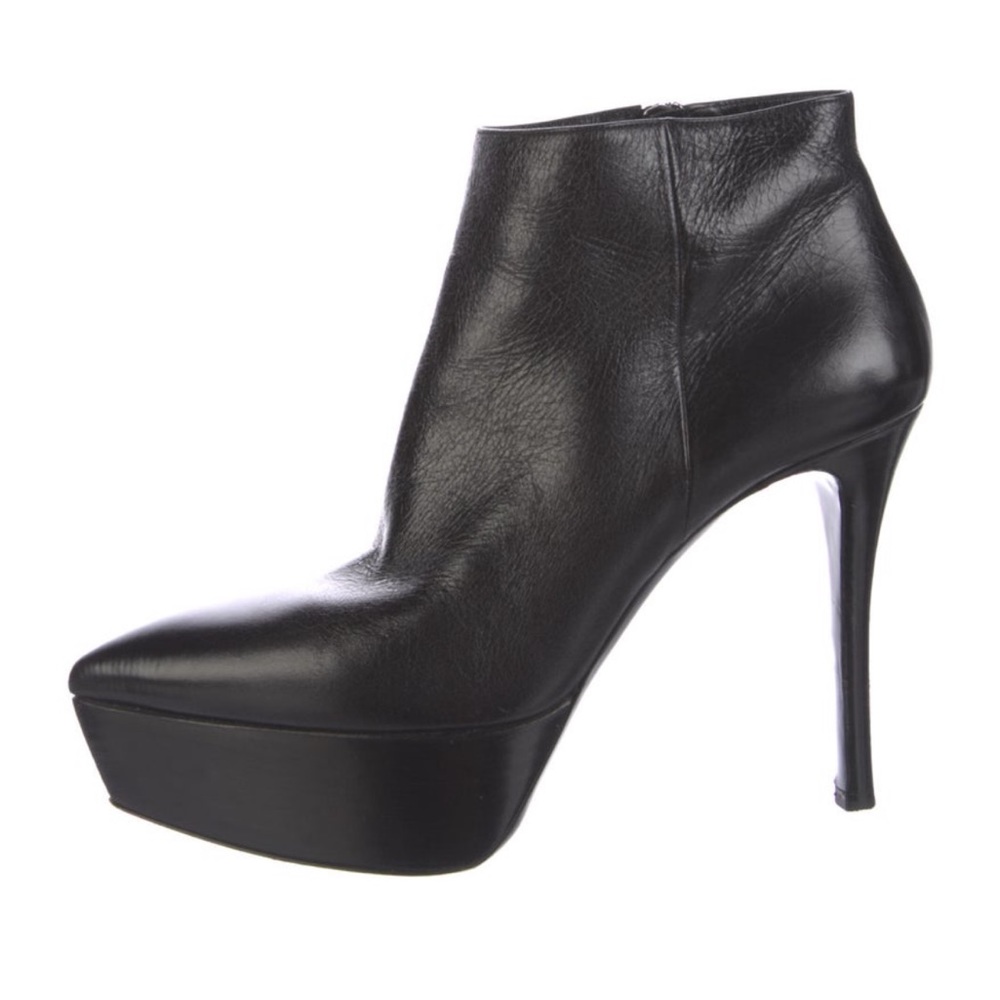 Miu Miu Black Leather Ankle Boots